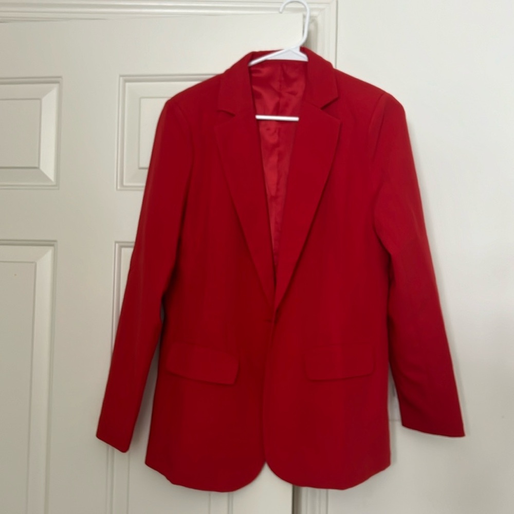 Red blazer size L NWOT